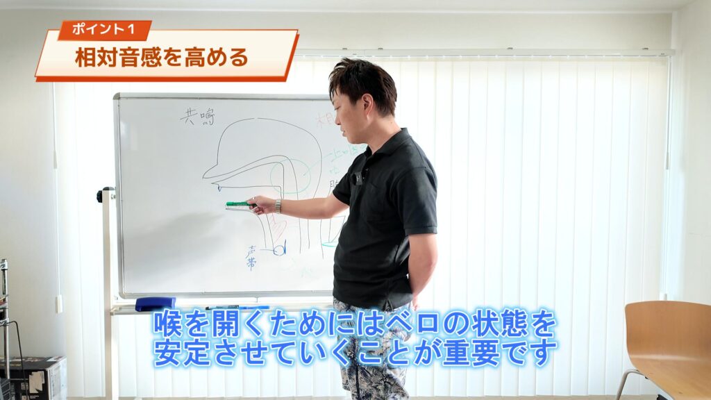 喉を開くためにはベロの位置を安定させる