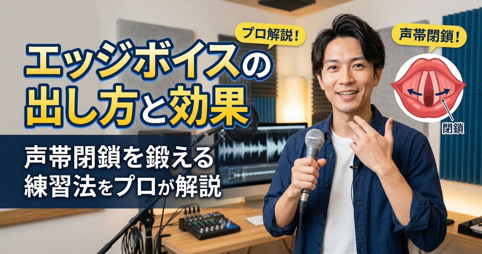 エッジボイスの出し方と効果|声帯閉鎖を鍛える練習法をプロが解説