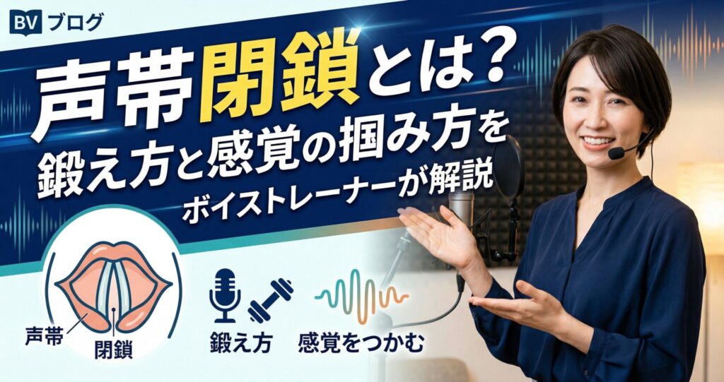 声帯閉鎖とは？鍛え方と感覚の掴み方をボイストレーナーが解説