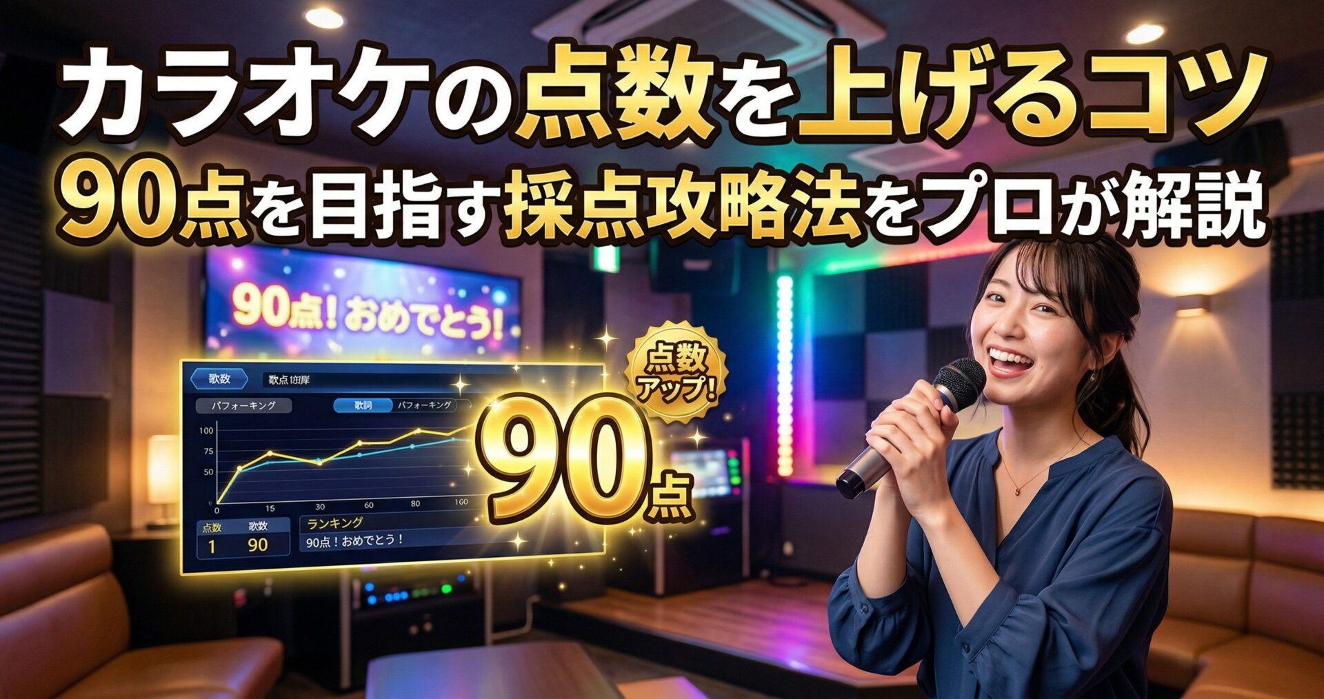 カラオケの点数を上げるコツ｜90点を目指す採点攻略法をプロが解説